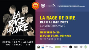 Festival OQP 2021 - La Rage de Dire @ Théâtre du Point d'Eau