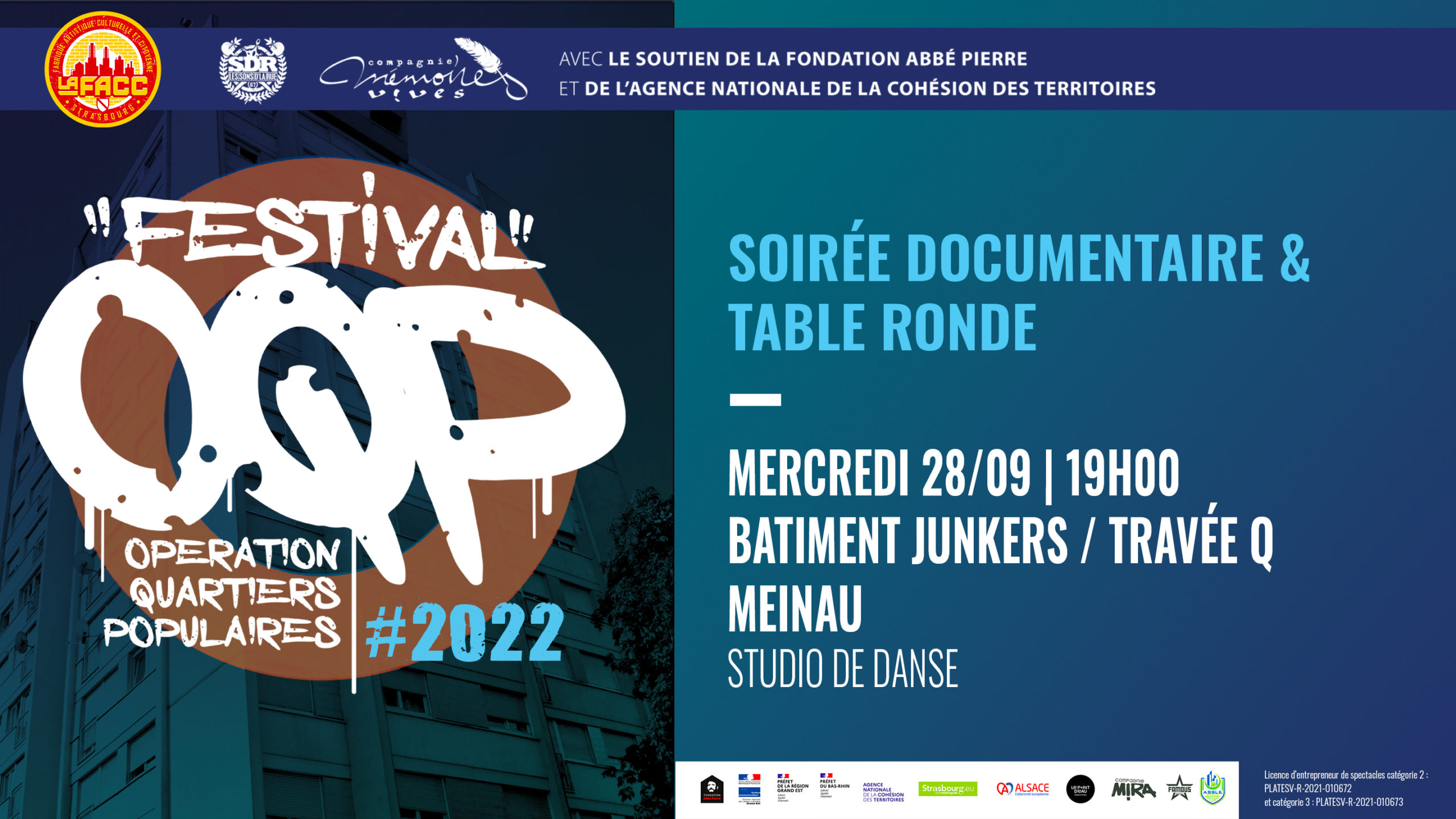 Festival OQP 2022 - Soirée documentaire et Table Ronde @ Bâtiment Junkers / Travée Q / Studio de danse